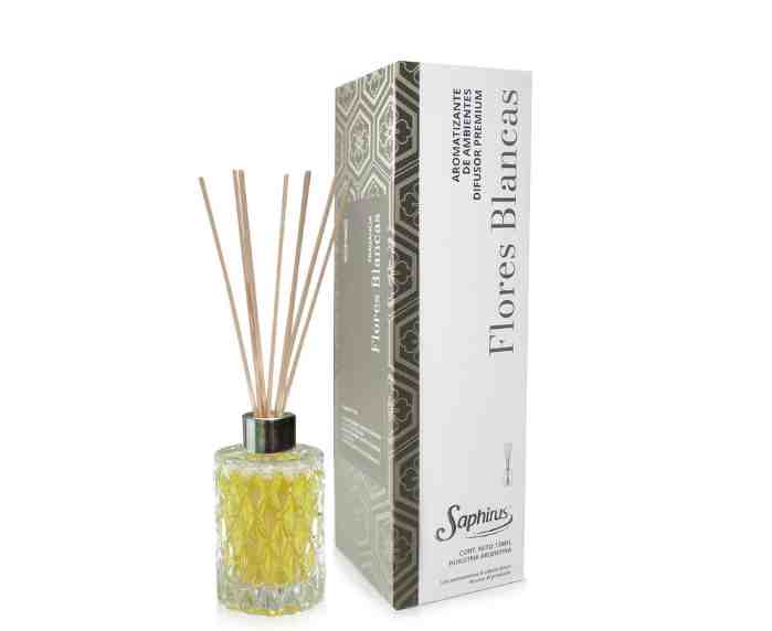 SAPHIRUS PREMIUM DIFUSOR FLORES BLANCAS 130ML